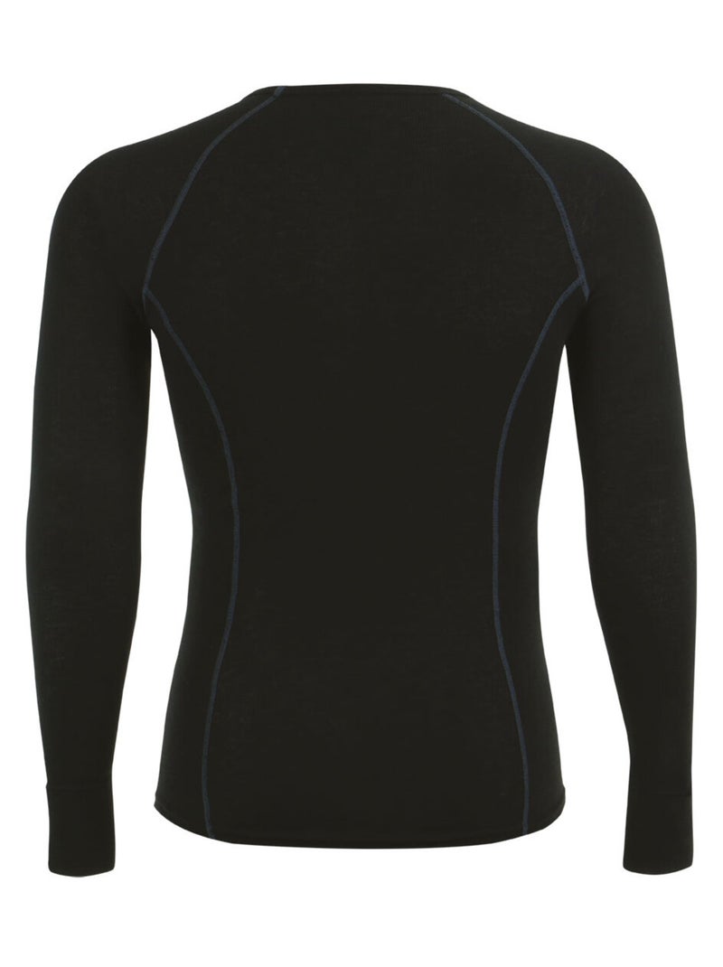 Tee-shirt manches longues homme Thermik Noir - Kiabi