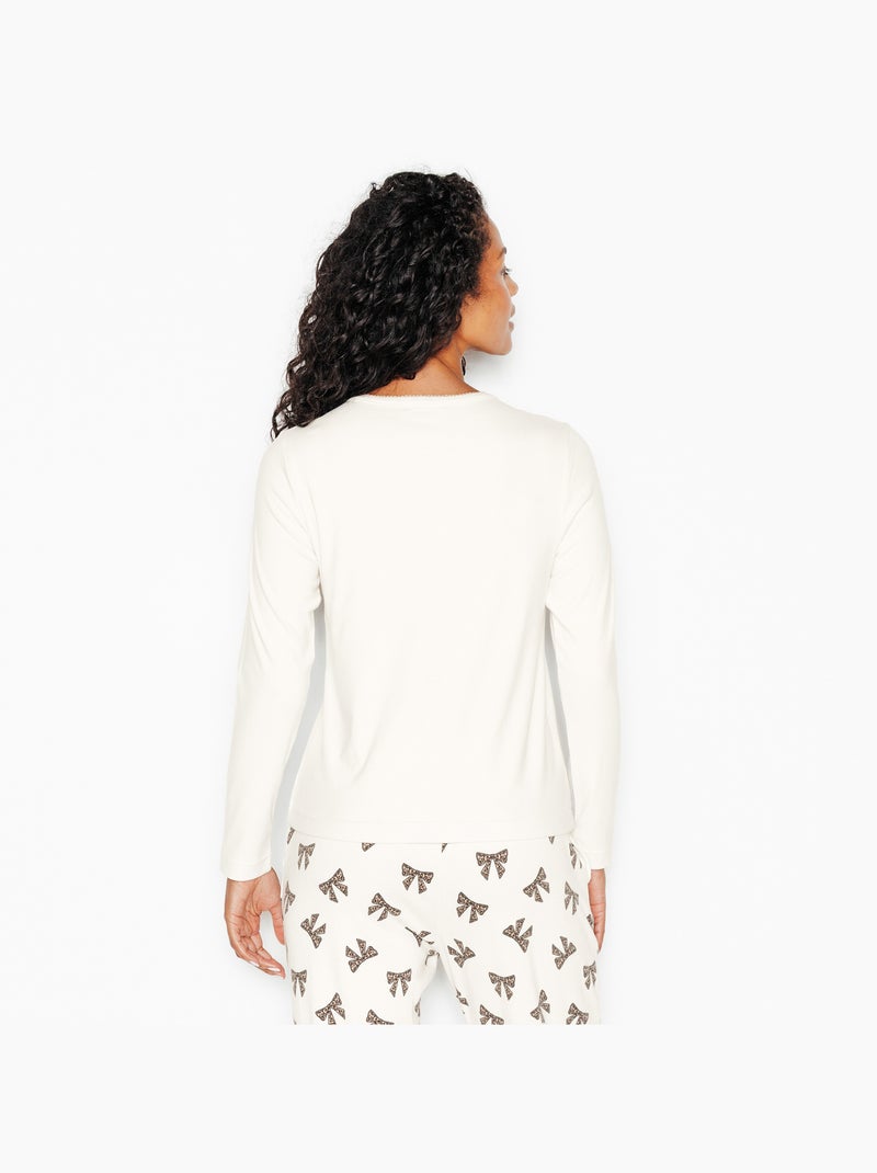 Tee-shirt manches longues jolisa - rougegorge lingerie Blanc - Kiabi