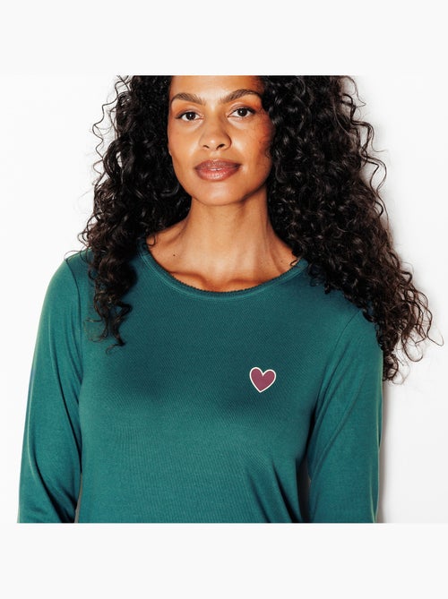 Tee-shirt manches longues jolisa - rougegorge lingerie - Kiabi Tee-shirt manches longues jolisa - rougegorge lingerie - Kiabi