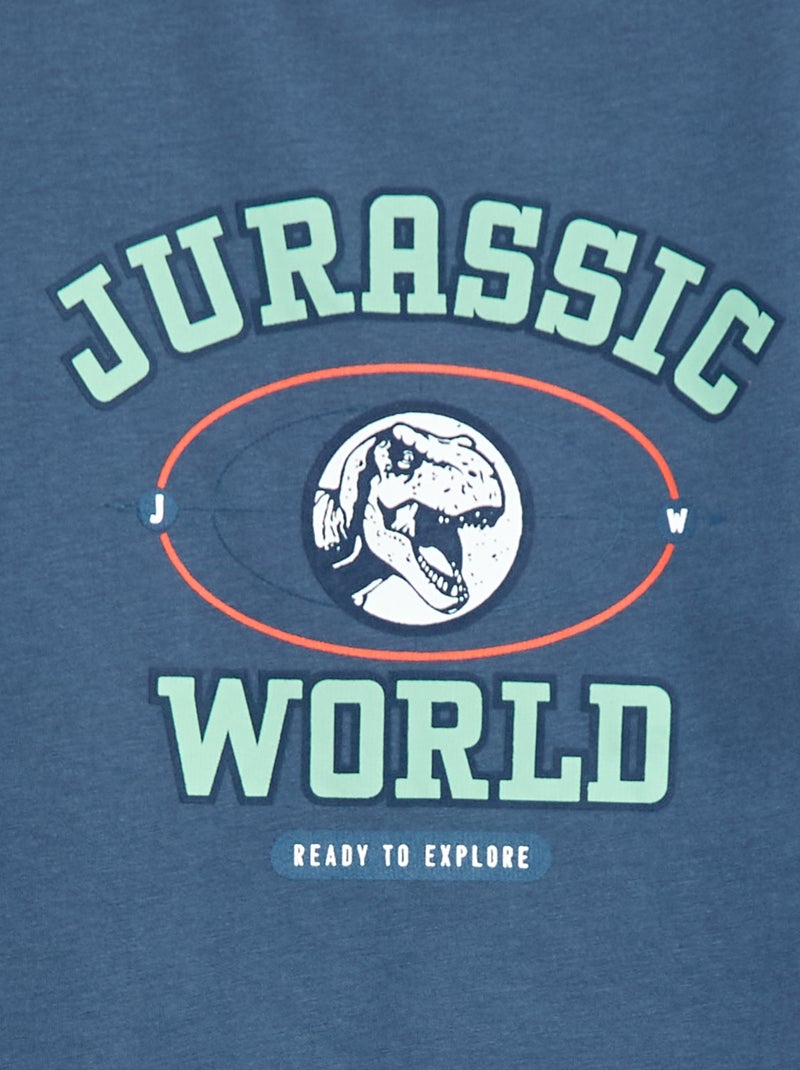Tee-shirt manches longues 'Jurassic World' Bleu - Kiabi