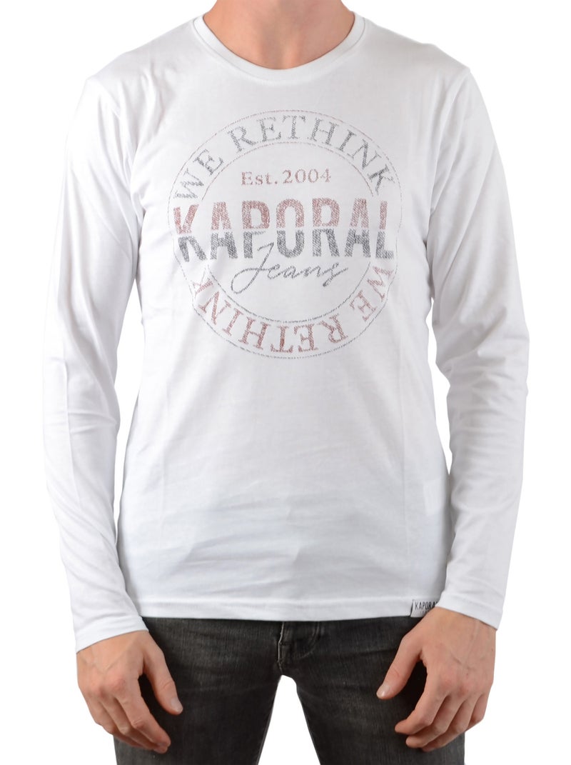 Tee Shirt Manches Longues Kaporal Enfant Jubab Blanc - Kiabi