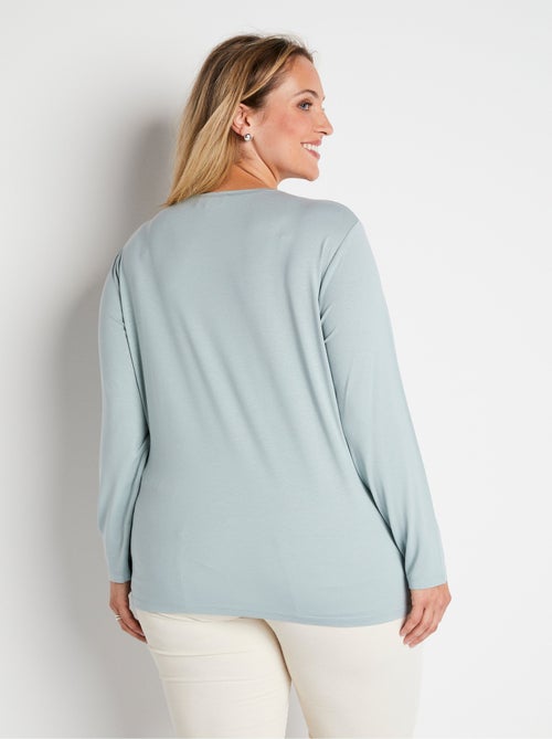 Tee-shirt manches longues maille fluide - Kiabi