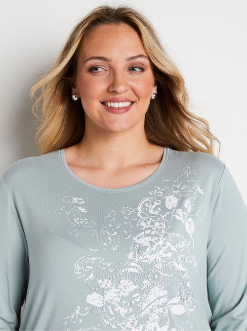 Tee-shirt manches longues maille fluide - Kiabi