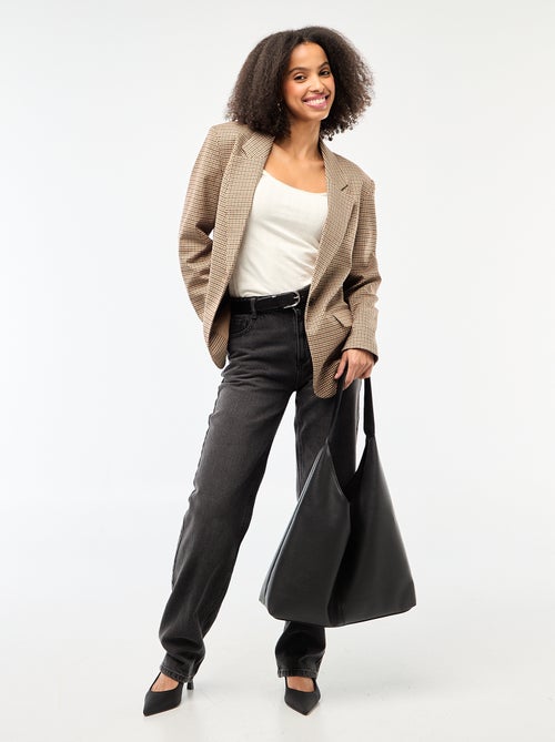 Tee-shirt manches longues pointelle - Kiabi