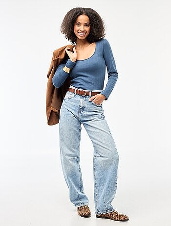 Tee-shirt manches longues pointelle