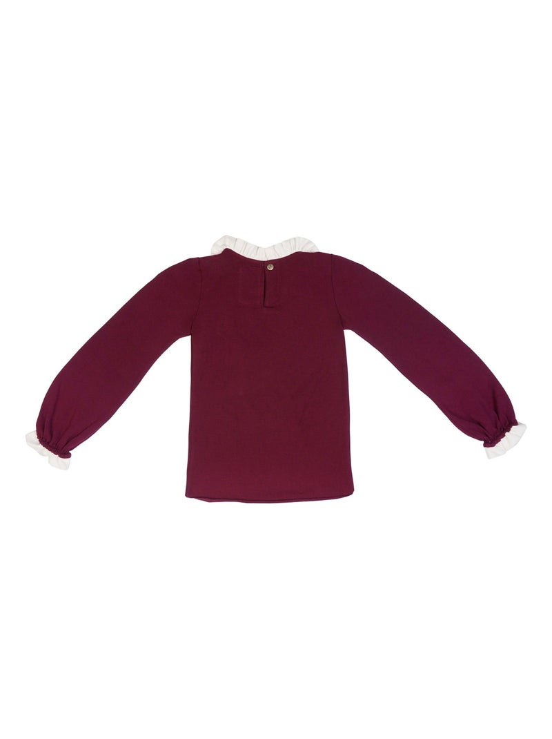 Tee-shirt manches longues    Prune  Paris  CAMILLE - 'LA FAUTE A VOLTAIRE' Bordeaux - Kiabi