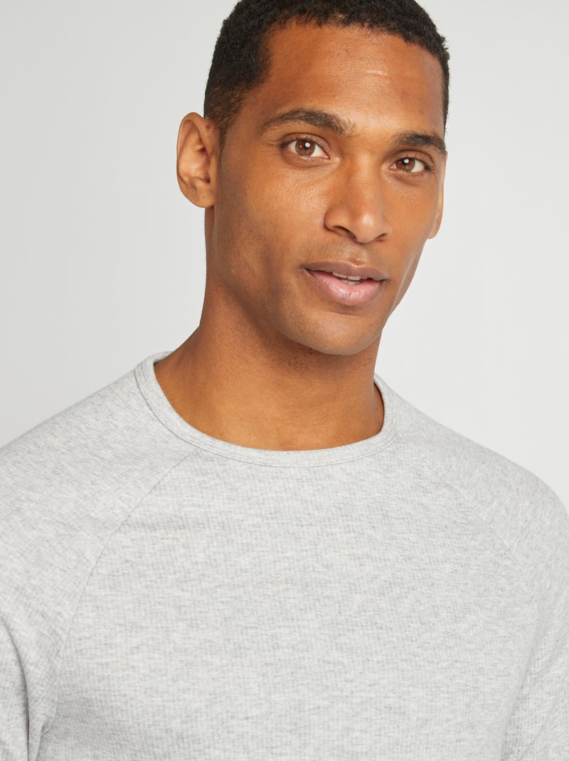 Tee-shirt manches longues thermorégulateur Gris - Kiabi
