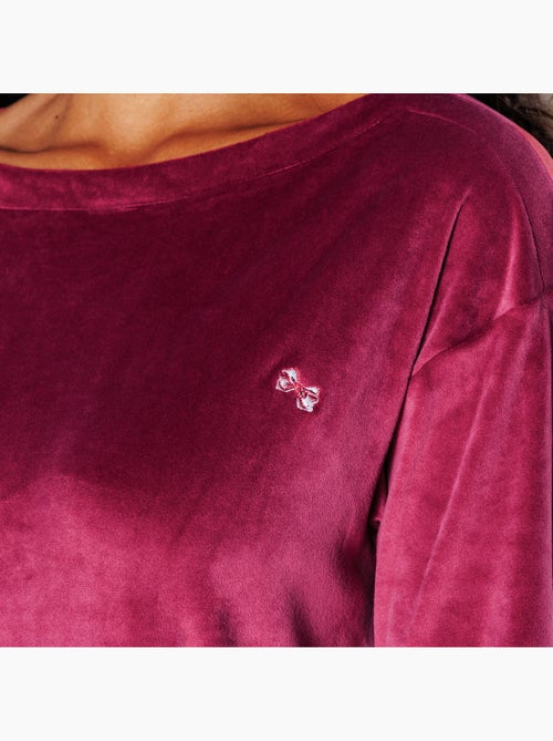 Tee-shirt manches longues velours fluffy - rougegorge lingerie - Kiabi Tee-shirt manches longues velours fluffy - rougegorge lingerie - Kiabi