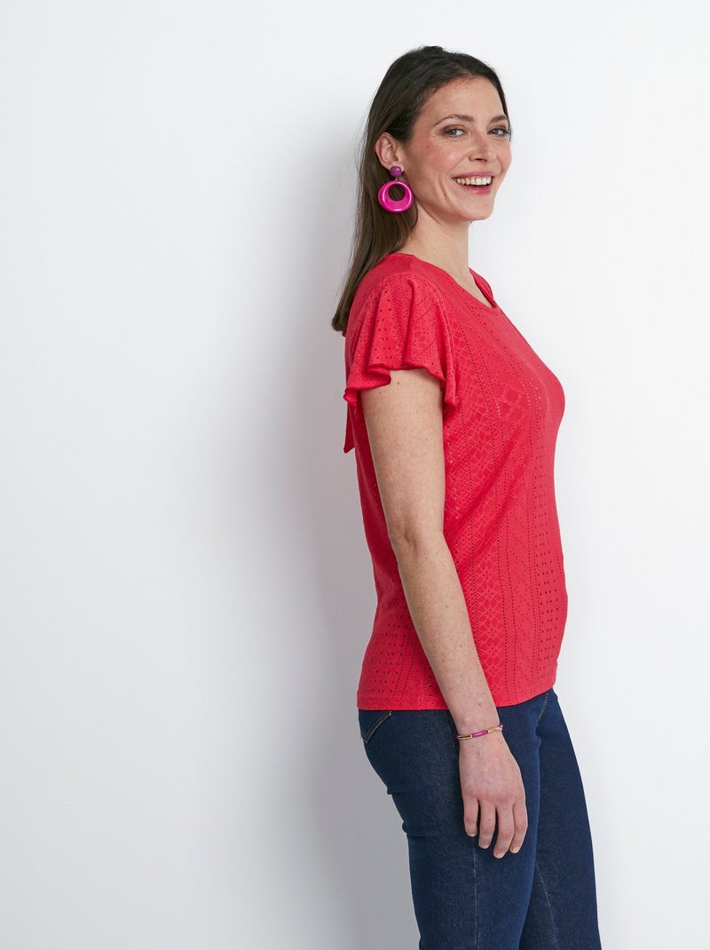 Lotus Couture Top Manche Papillon Tee-shirt Manches Papillon