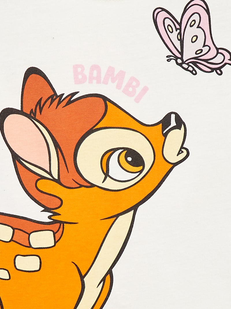 Tee-shirt manches volantées 'Disney' BLANC - Kiabi