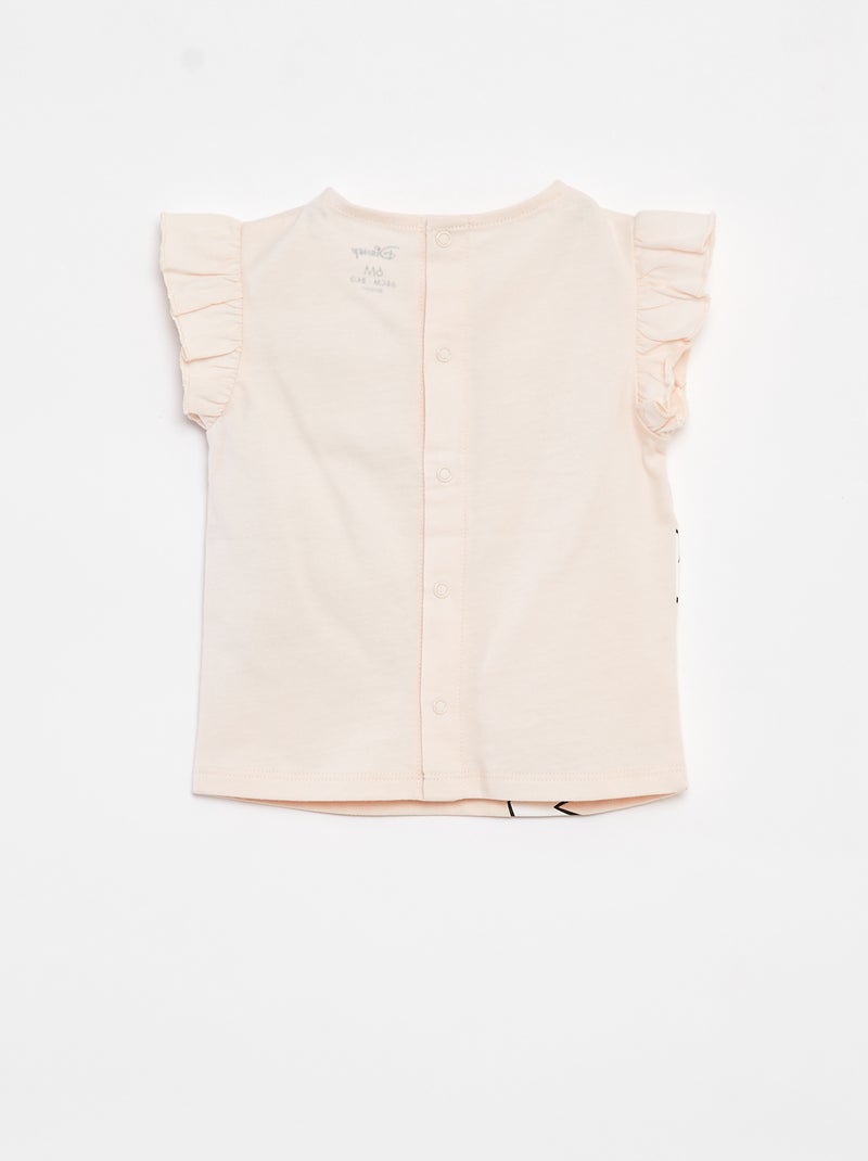 Tee-shirt manches volantées 'Disney' ROSE - Kiabi