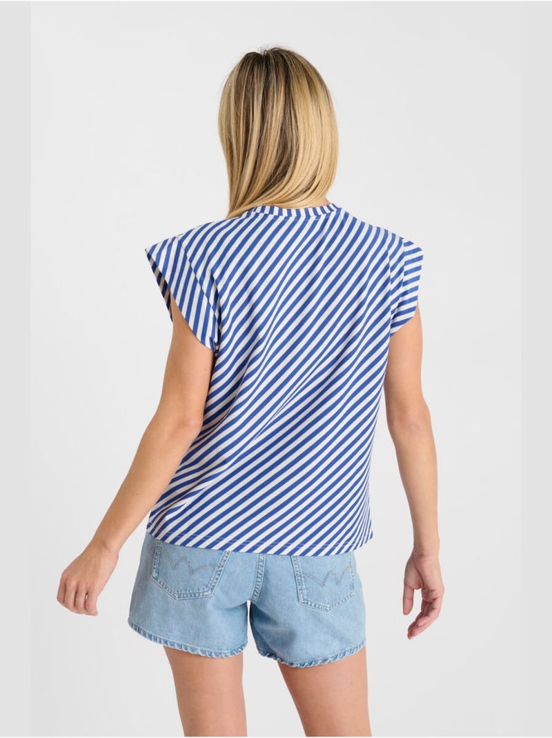 Tee-Shirt MARABI 'Le Temps Des Cerises' Bleu - Kiabi