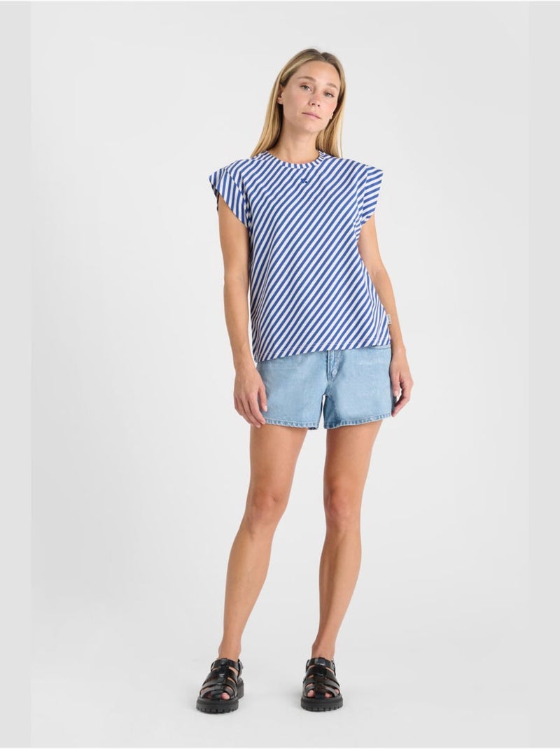 Tee-Shirt MARABI 'Le Temps Des Cerises' Bleu - Kiabi