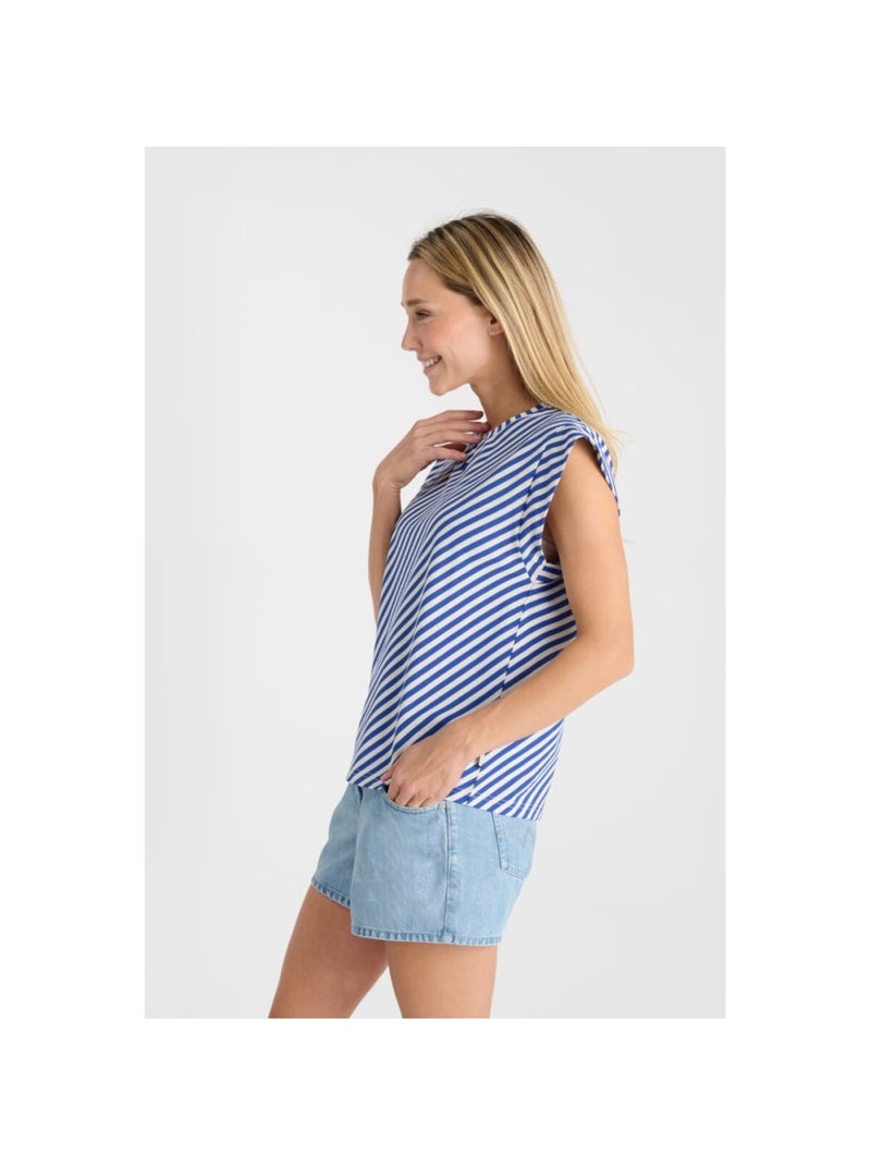 Tee-Shirt MARABI 'Le Temps Des Cerises' Bleu - Kiabi