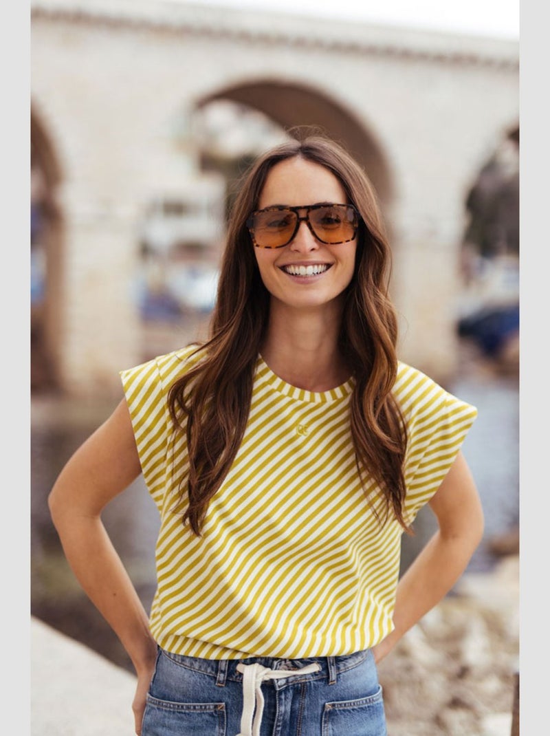 Tee-Shirt MARABI 'Le Temps Des Cerises' Jaune - Kiabi