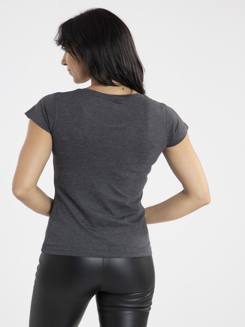 Tee-shirt Maref   Avec Col Rond | Gerard Pasquier Noir - Kiabi