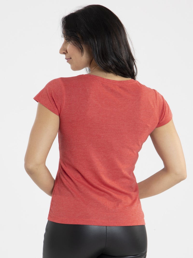 Tee-shirt Maref   Avec Col Rond | Gerard Pasquier Rouge - Kiabi