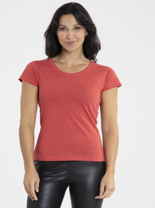 Tee-shirt Maref Rouge Tee-shirts rond - Kiabi