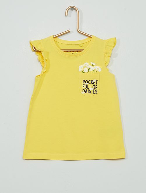 Tee-shirt 'marguerite'                                         jaune 
