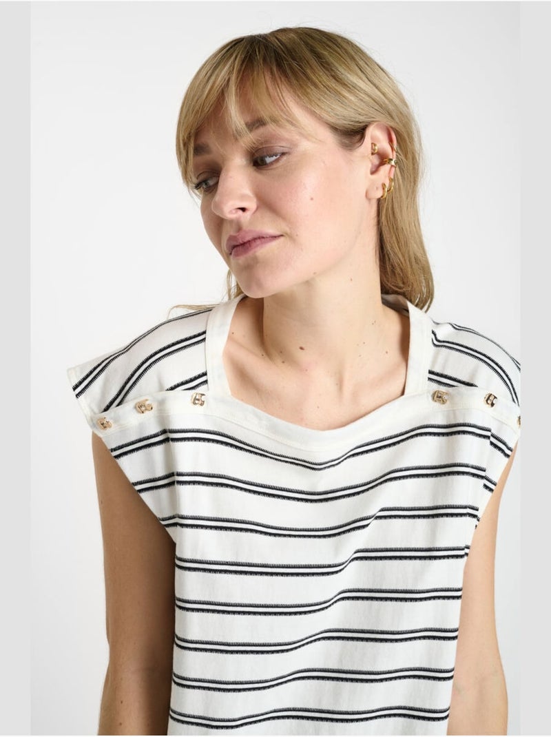 Tee-shirt marina 'le temps des cerises' Blanc - Kiabi