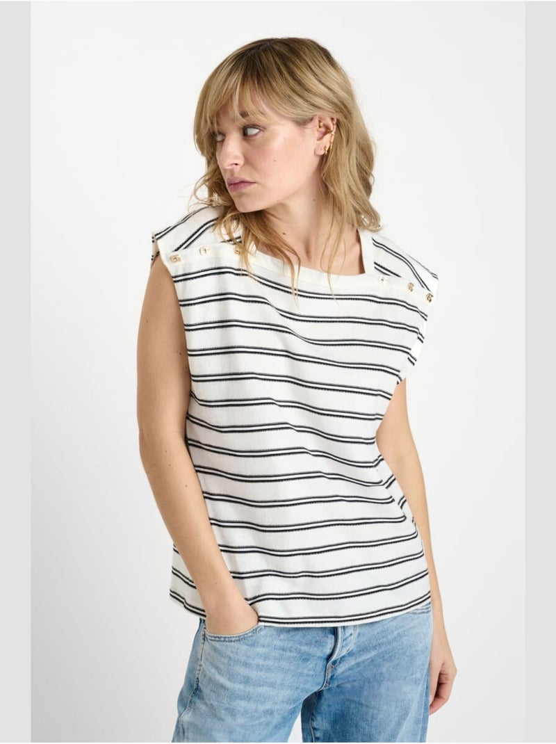 Tee-shirt marina 'le temps des cerises' Blanc - Kiabi