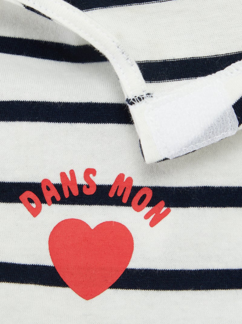 Tee-shirt marinière - collection facile à enfiler Marinière - Kiabi