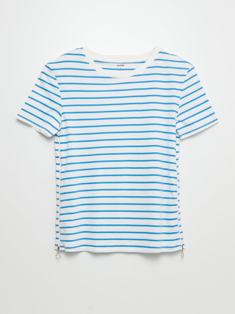 Tee-shirt marinière - So Easy Bleu/blanc - Kiabi