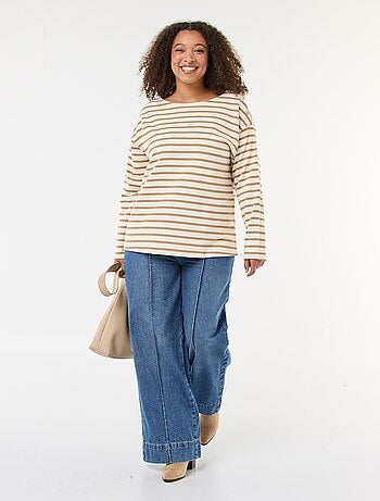 Tee-shirt marinière col bateau