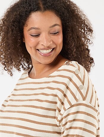 Tee-shirt marinière col bateau