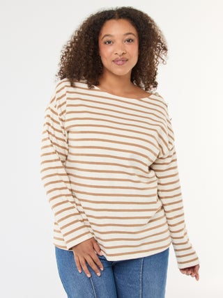 Tee-shirt marinière col bateau
