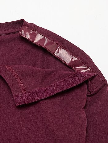 Tee-shirt marinière épaule scratchée - collection facile à enfiler