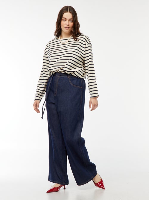 Tee-shirt marinière oversize - Kiabi