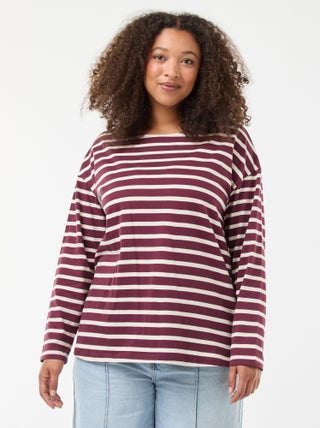 Tee-shirt marinière oversize