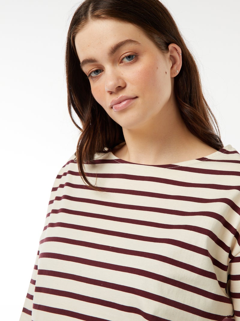 Tee-shirt marinière oversize