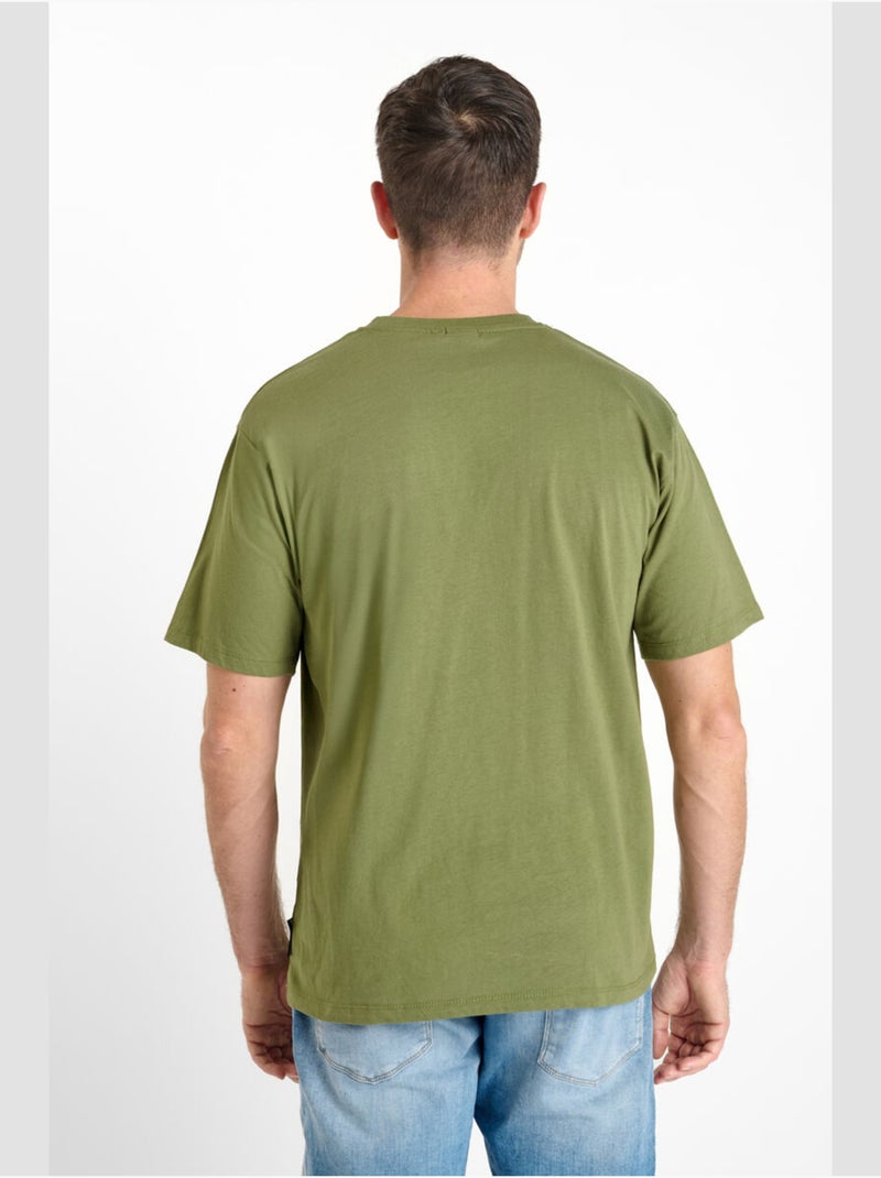 Tee-Shirt MASONBO 'Le Temps Des Cerises' Kaki - Kiabi