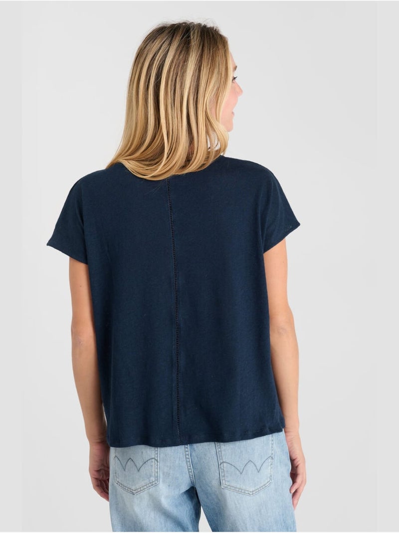 Tee-shirt melinda 'le temps des cerises' Bleu - Kiabi