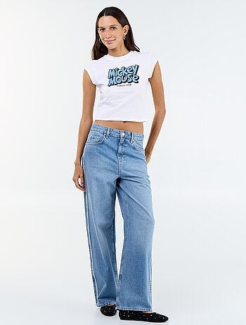 Tee-shirt 'Mickey' cropped
