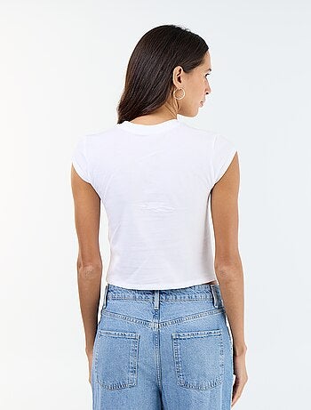 Tee-shirt 'Mickey' cropped