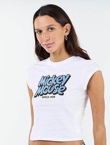 Tee-shirt 'Mickey' cropped