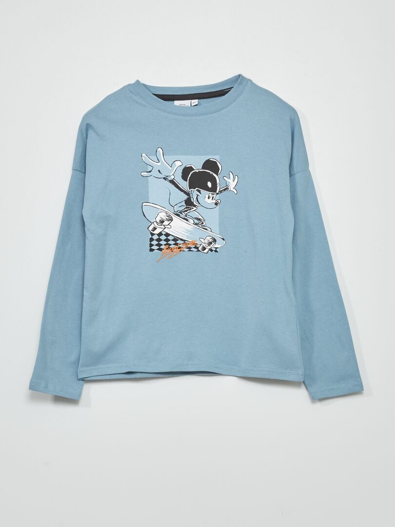 Tee-shirt 'Mickey' 'Disney' Bleu - Kiabi