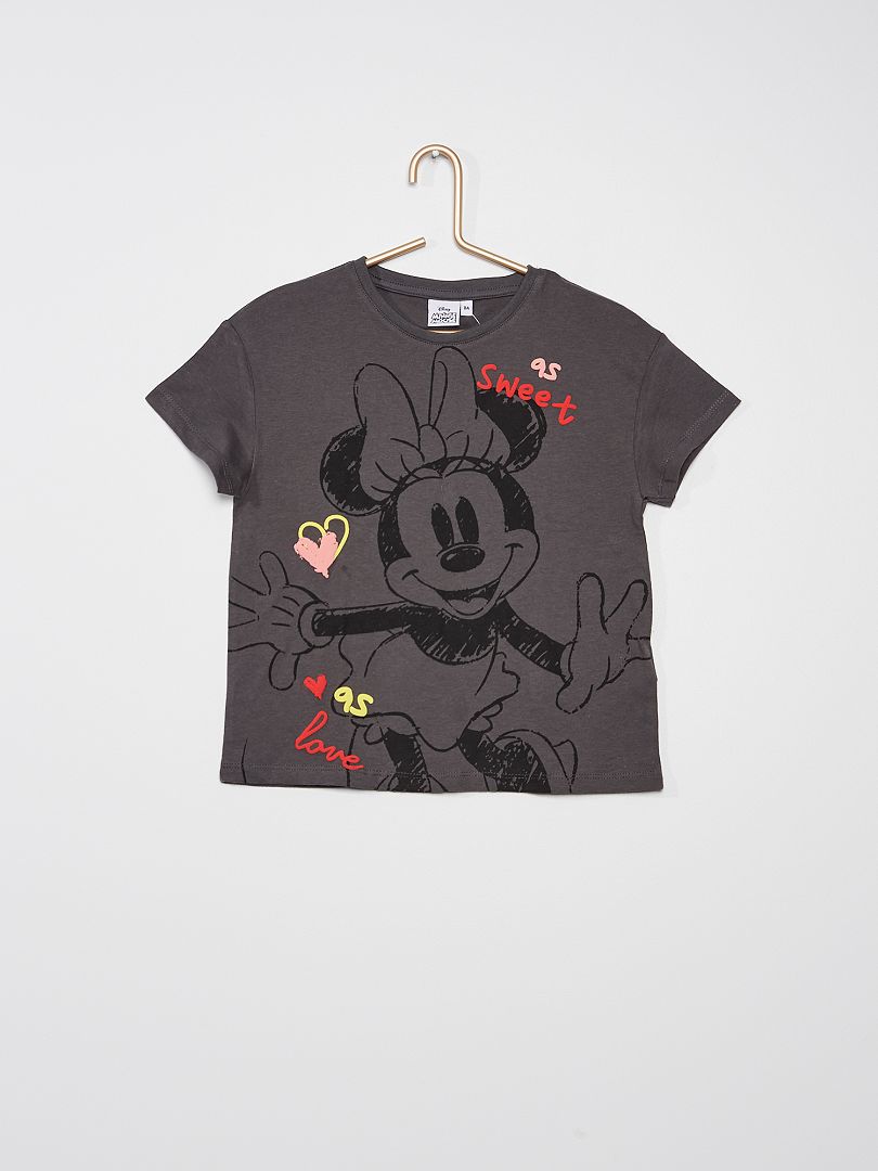 Tee-shirt 'Minnie' de 'Disney' Gris - Kiabi