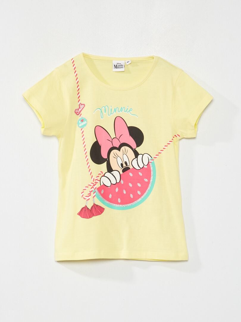 Tee-shirt 'Minnie' de 'Disney' jaune - Kiabi