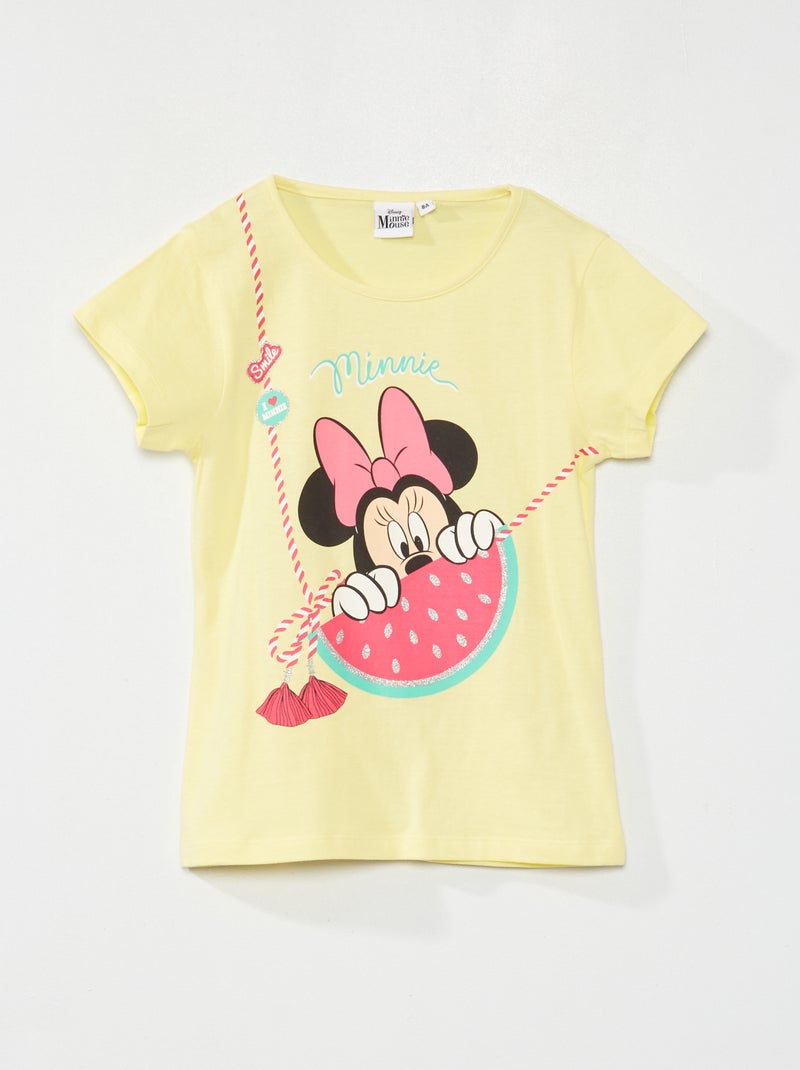 Tee-shirt 'Minnie' de 'Disney' jaune - Kiabi