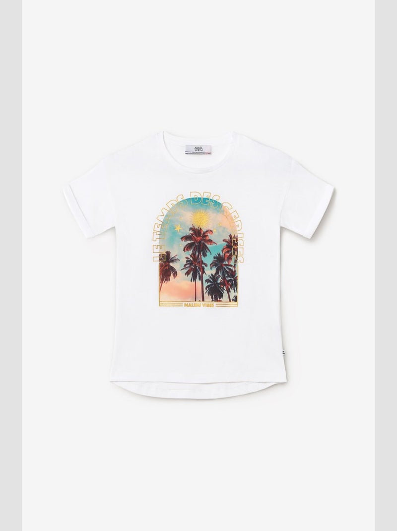 Tee-Shirt MISAGI 'Le Temps Des Cerises' Blanc - Kiabi