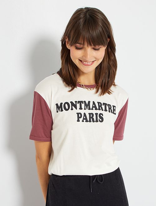 Tee-shirt 'Montmartre Paris'                             blanc 
