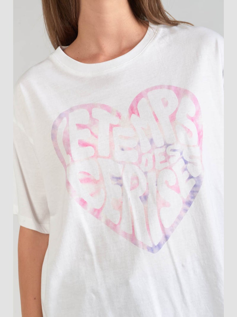 Tee-Shirt MOONA 'Le Temps Des Cerises' Blanc - Kiabi
