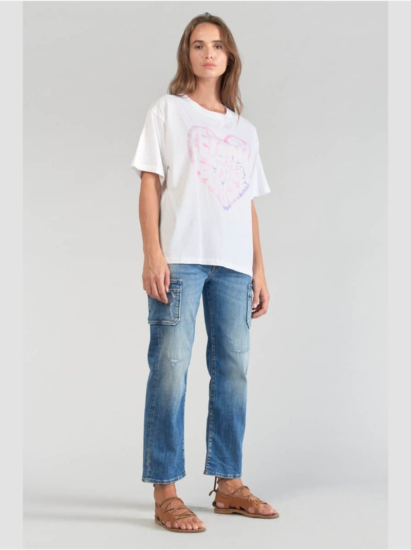 Tee-Shirt MOONA 'Le Temps Des Cerises' Blanc - Kiabi