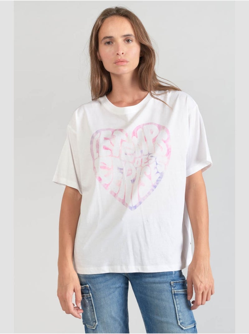 Tee-Shirt MOONA 'Le Temps Des Cerises' Blanc - Kiabi