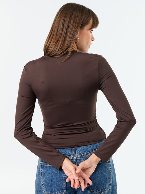Tee-shirt moulant et plissé - Kiabi