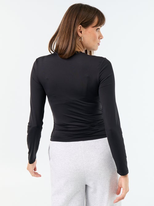 Tee-shirt moulant et plissé - Kiabi